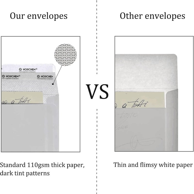 Horchen 500 Count #10 Security Envelopes,Peel & Seal Windowless Business Envelopes,Security Tint Pattern for Mailing of Checks, Invoices, Documents - 4 1/8 x 9 1/2 Inch - White， - Image 5